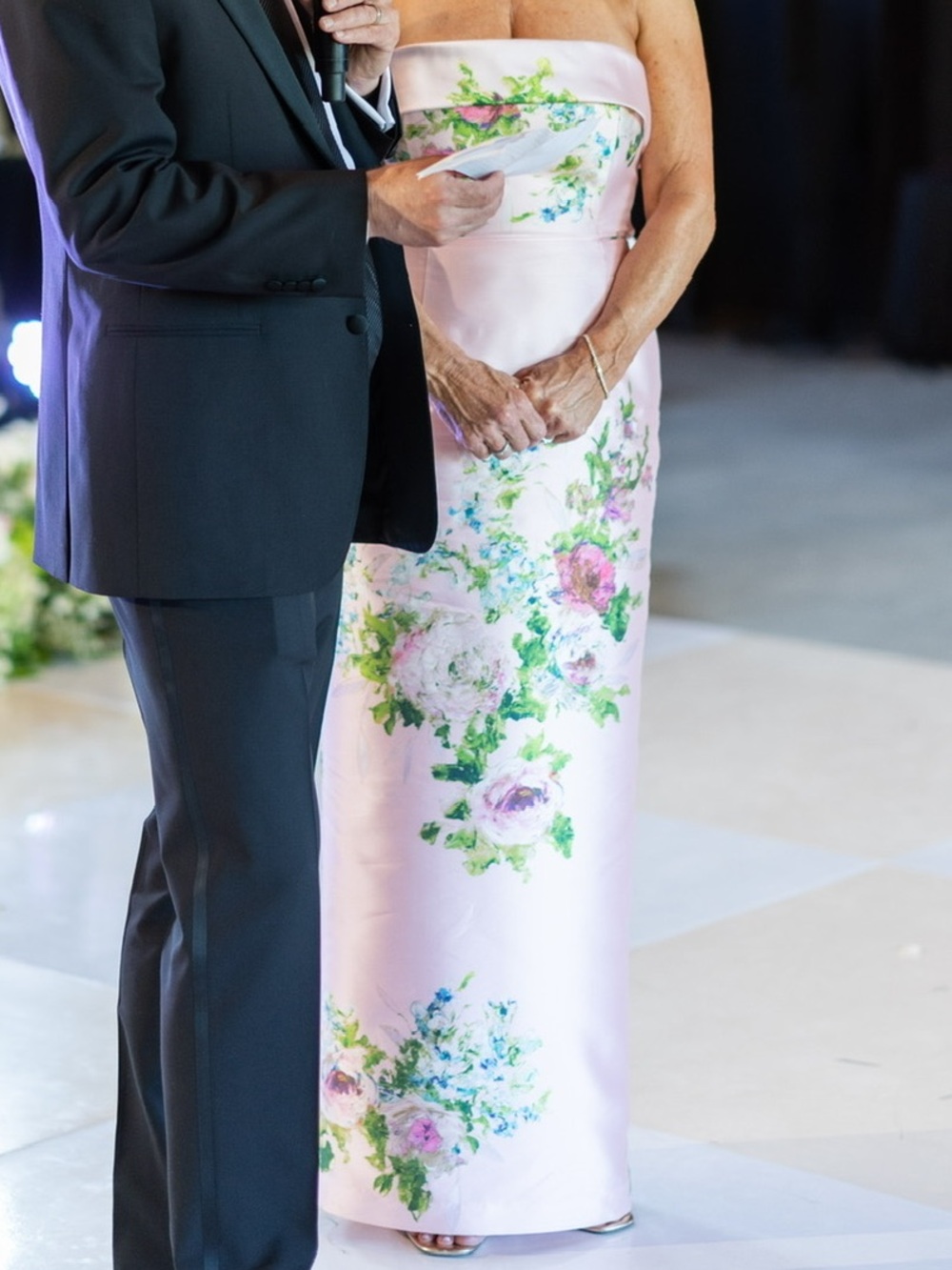 Audrey Brooke 6430 Mikado Strapless Floral Satin Gown in Blush Pink Dress - Picture 6 of 12